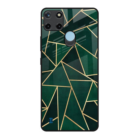 Abstract Green Realme C21Y Glass Back Cover Online