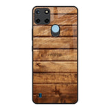 Wooden Planks Realme C21Y Glass Back Cover Online