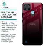 Wine Red Glass Case For Realme C21Y