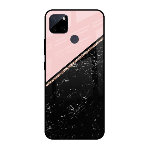 Marble Texture Pink Realme C21Y Glass Cases & Covers Online