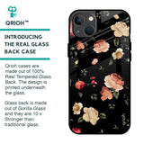 Black Spring Floral Glass Case for iPhone 13 mini