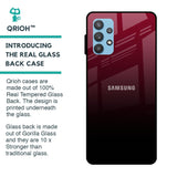 Wine Red Glass Case For Samsung Galaxy A52s