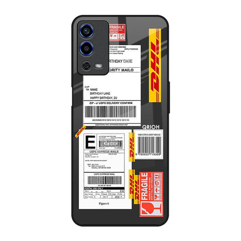 Cool Barcode Label Oppo A55 Glass Back Cover Online