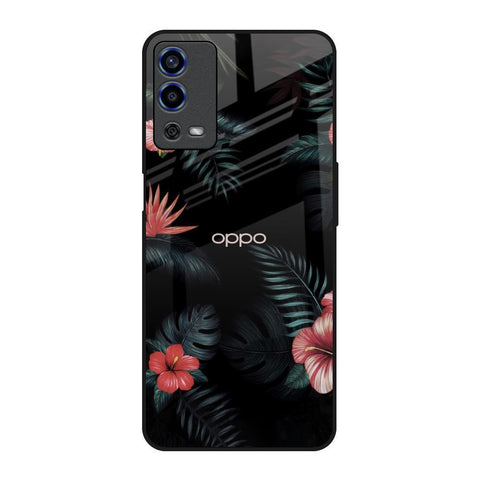 Tropical Art Flower Oppo A55 Glass Back Cover Online