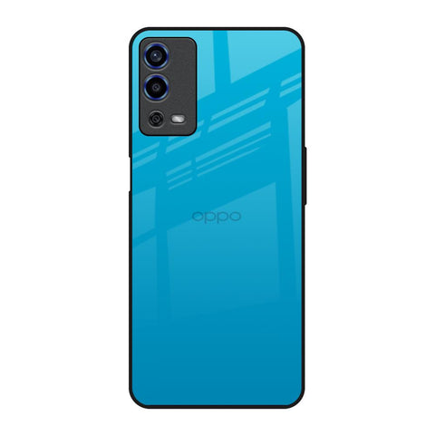 Blue Aqua Oppo A55 Glass Back Cover Online