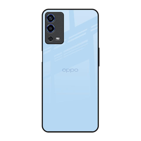 Pastel Sky Blue Oppo A55 Glass Back Cover Online