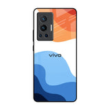 Wavy Color Pattern Vivo X70 Pro Glass Back Cover Online