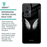 White Angel Wings Glass Case for Vivo X70 Pro