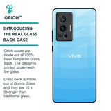 Wavy Blue Pattern Glass Case for Vivo X70 Pro