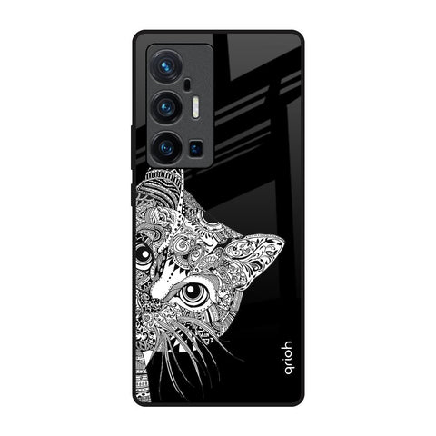 Kitten Mandala Vivo X70 Pro Plus Glass Back Cover Online