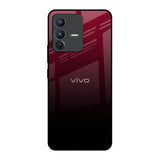 Wine Red Vivo V23 Pro 5G Glass Back Cover Online