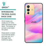 Colorful Waves Glass case for Vivo V23 Pro 5G