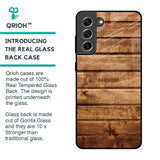 Wooden Planks Glass Case for Samsung Galaxy S21 FE 5G