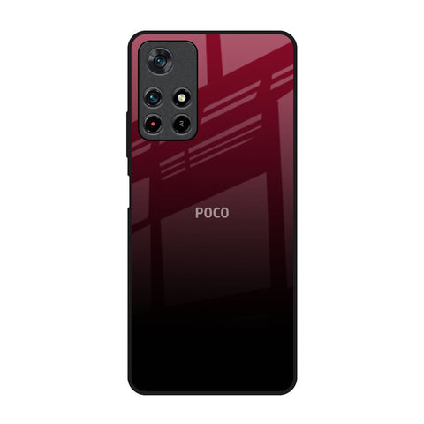 Wine Red Poco M4 Pro 5G Glass Back Cover Online