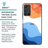 Wavy Color Pattern Glass Case for Poco M4 Pro 5G