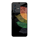 Colorful Leaves Vivo V23 5G Glass Back Cover Online