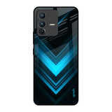 Vertical Blue Arrow Vivo V23 5G Glass Back Cover Online