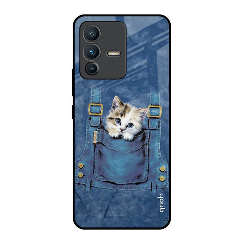 Kitty In Pocket Vivo V23 5G Glass Back Cover Online