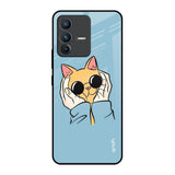 Adorable Cute Kitty Vivo V23 5G Glass Back Cover Online