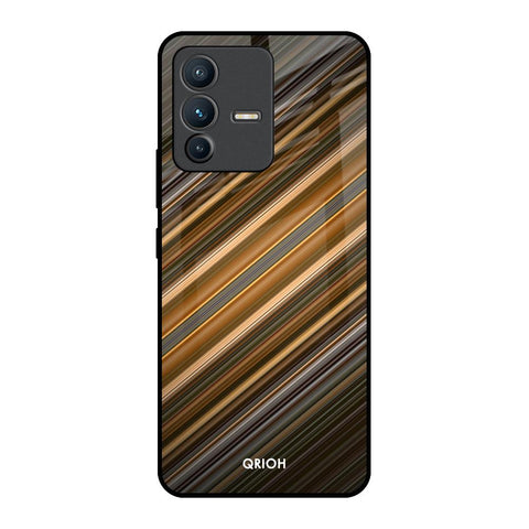 Diagonal Slash Pattern Vivo V23 5G Glass Back Cover Online