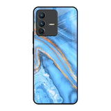 Vibrant Blue Marble Vivo V23 5G Glass Back Cover Online