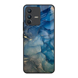 Blue Cool Marble Vivo V23 5G Glass Back Cover Online