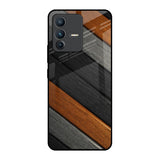 Tri Color Wood Vivo V23 5G Glass Back Cover Online