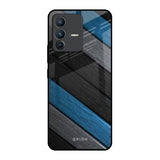 Multicolor Wooden Effect Vivo V23 5G Glass Back Cover Online