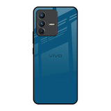 Cobalt Blue Vivo V23 5G Glass Back Cover Online