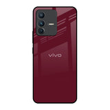 Classic Burgundy Vivo V23 5G Glass Back Cover Online