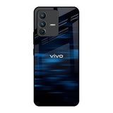 Blue Rough Abstract Vivo V23 5G Glass Back Cover Online