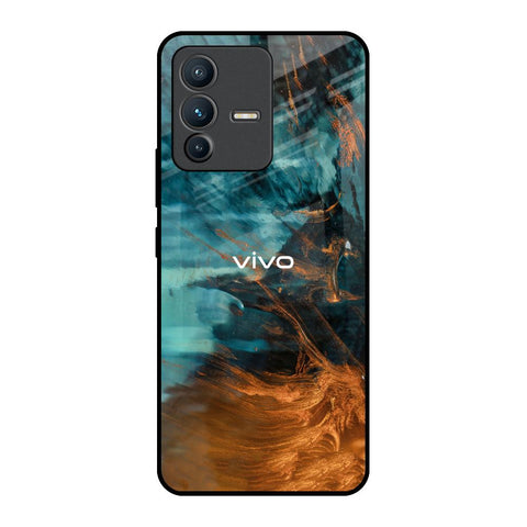 Golden Splash Vivo V23 5G Glass Back Cover Online