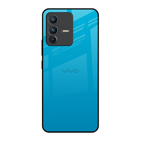 Blue Aqua Vivo V23 5G Glass Back Cover Online