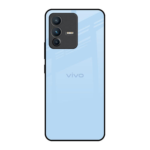 Pastel Sky Blue Vivo V23 5G Glass Back Cover Online