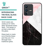 Marble Collage Art Glass Case For Vivo V23 5G