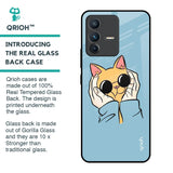 Adorable Cute Kitty Glass Case For Vivo V23 5G