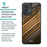 Diagonal Slash Pattern Glass Case for Vivo V23 5G