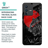 Red Moon Tiger Glass Case for Vivo V23 5G