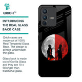 Anime Red Moon Glass Case for Vivo V23 5G