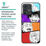 Anime Sketch Glass Case for Vivo V23 5G