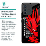 Red Vegeta Glass Case for Vivo V23 5G