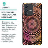 Floral Mandala Glass Case for Vivo V23 5G