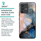 Marble Ink Abstract Glass Case for Vivo V23 5G