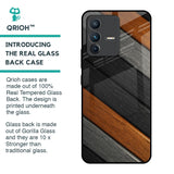 Tri Color Wood Glass Case for Vivo V23 5G