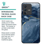 Deep Ocean Marble Glass Case for Vivo V23 5G