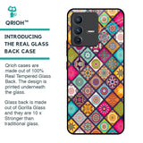 Multicolor Mandala Glass Case for Vivo V23 5G