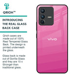 Pink Ribbon Caddy Glass Case for Vivo V23 5G