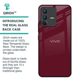 Classic Burgundy Glass Case for Vivo V23 5G