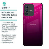 Purple Ombre Pattern Glass Case for Vivo V23 5G