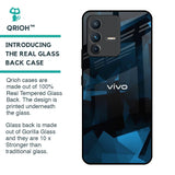 Polygonal Blue Box Glass Case For Vivo V23 5G